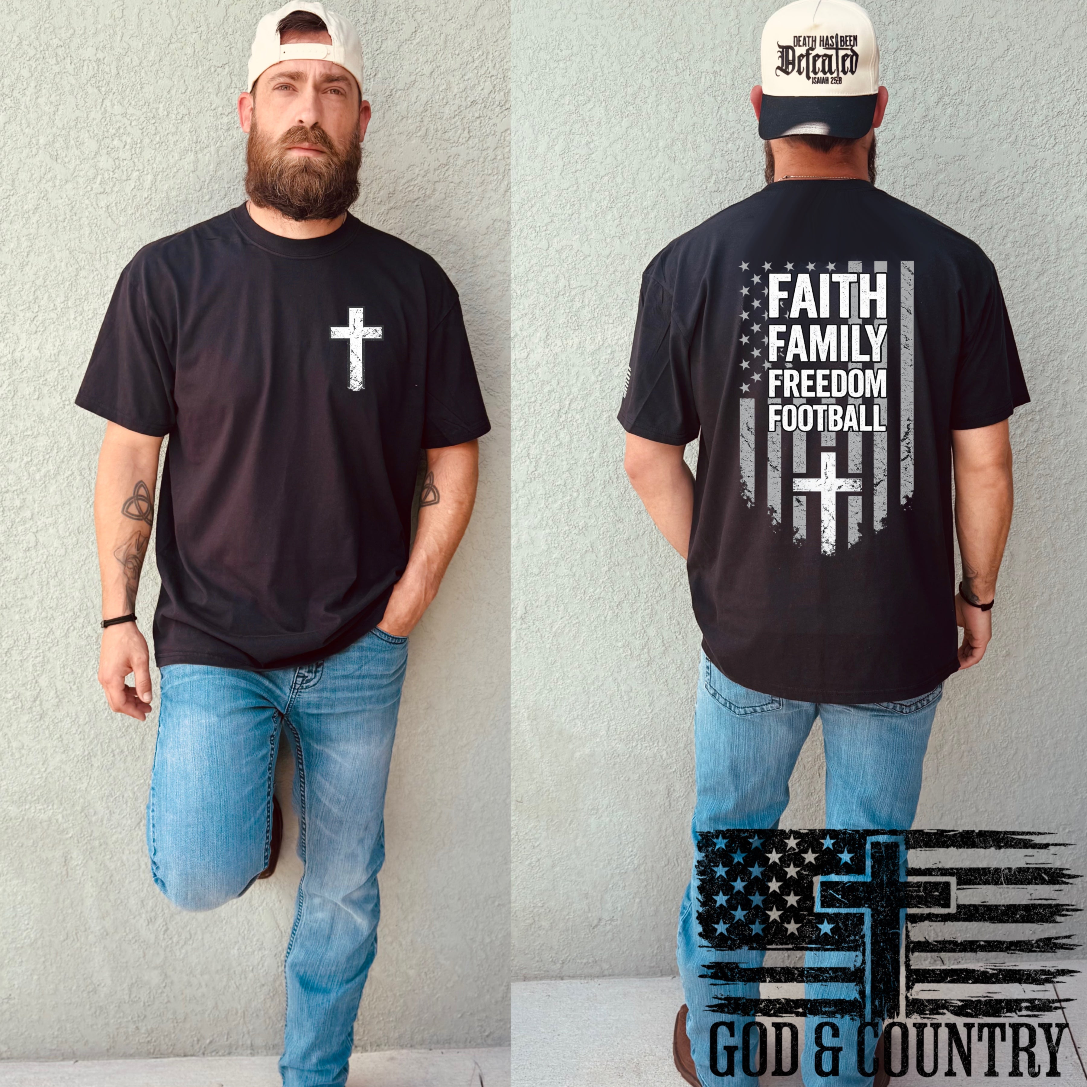 Faith, family, football *flag*