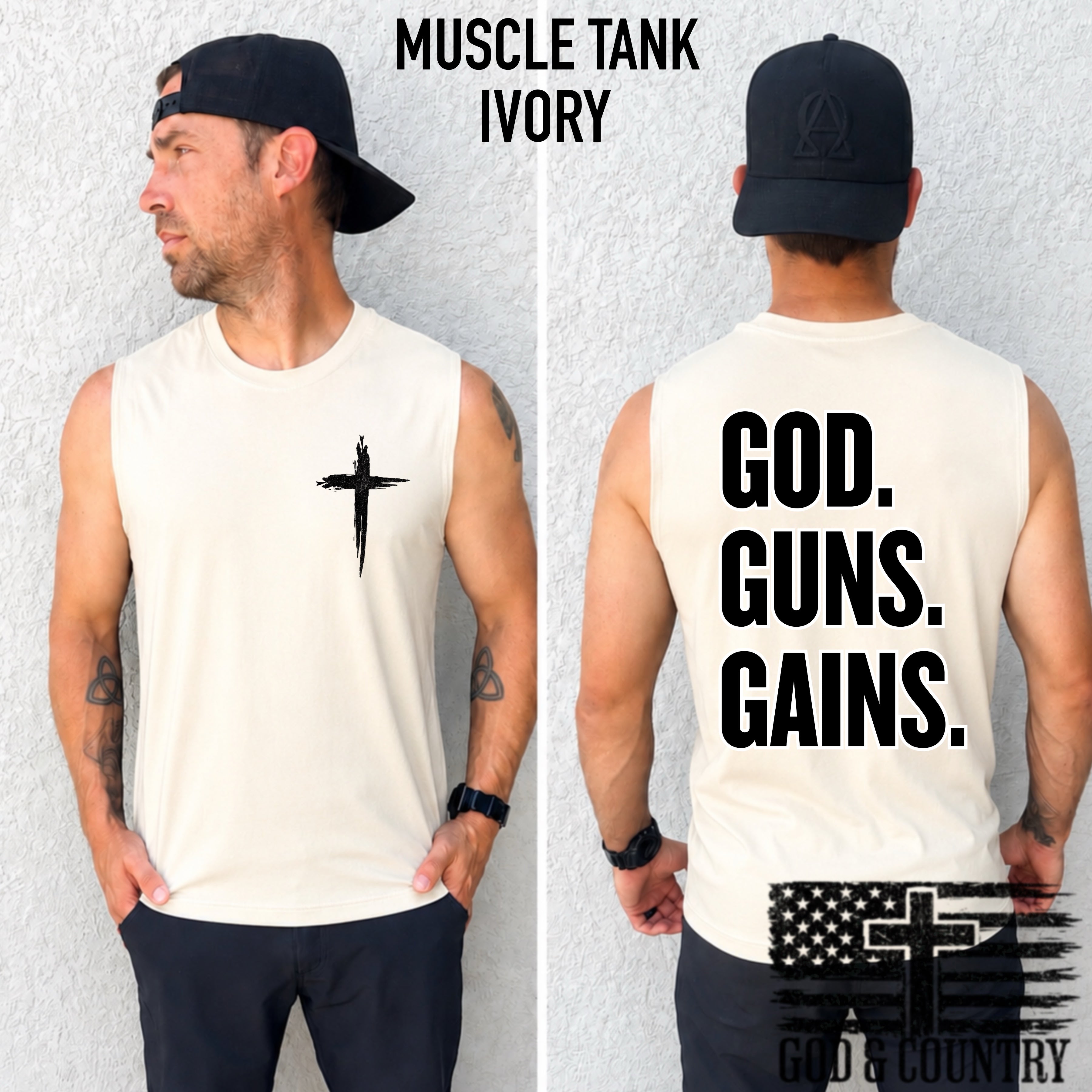 God. Guns. Gains.
