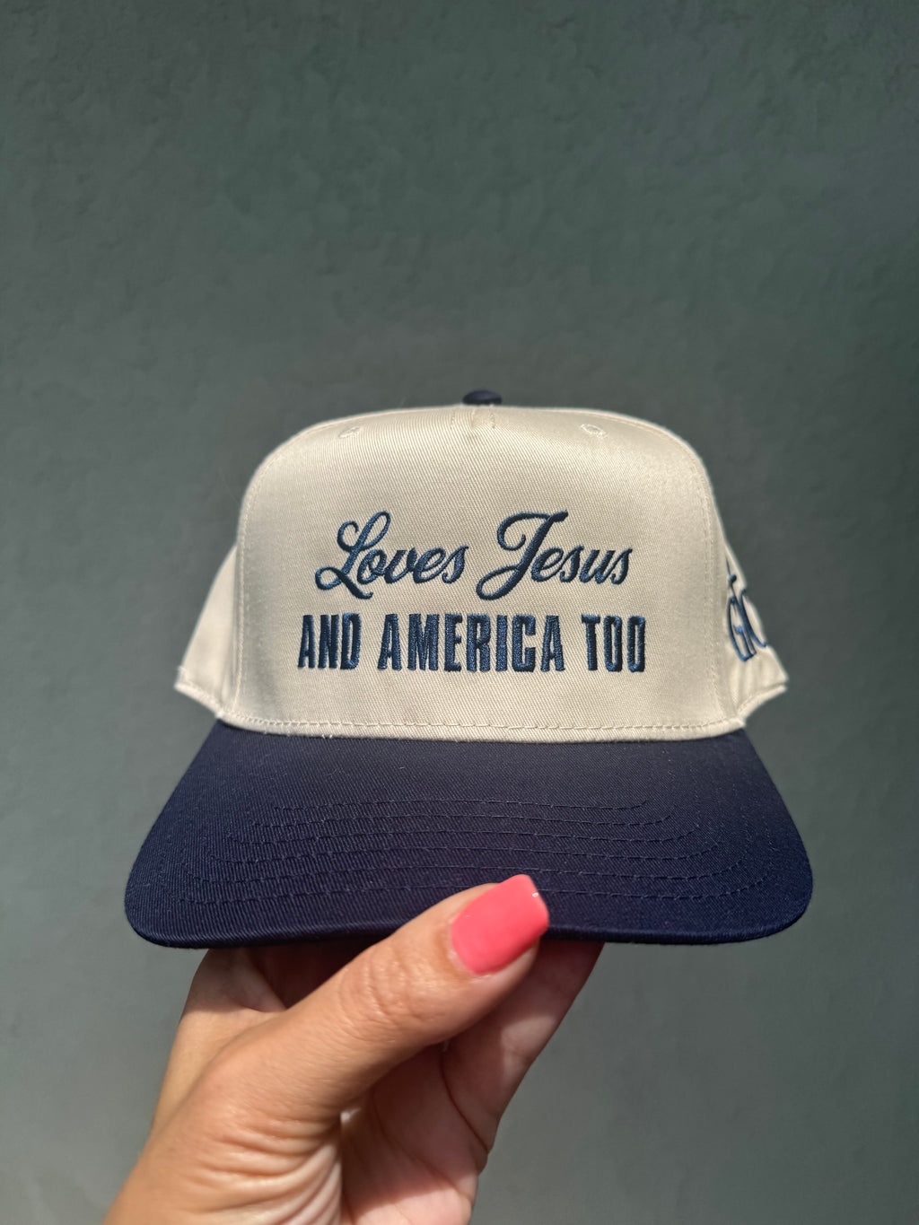 Loves Jesus & America too hat